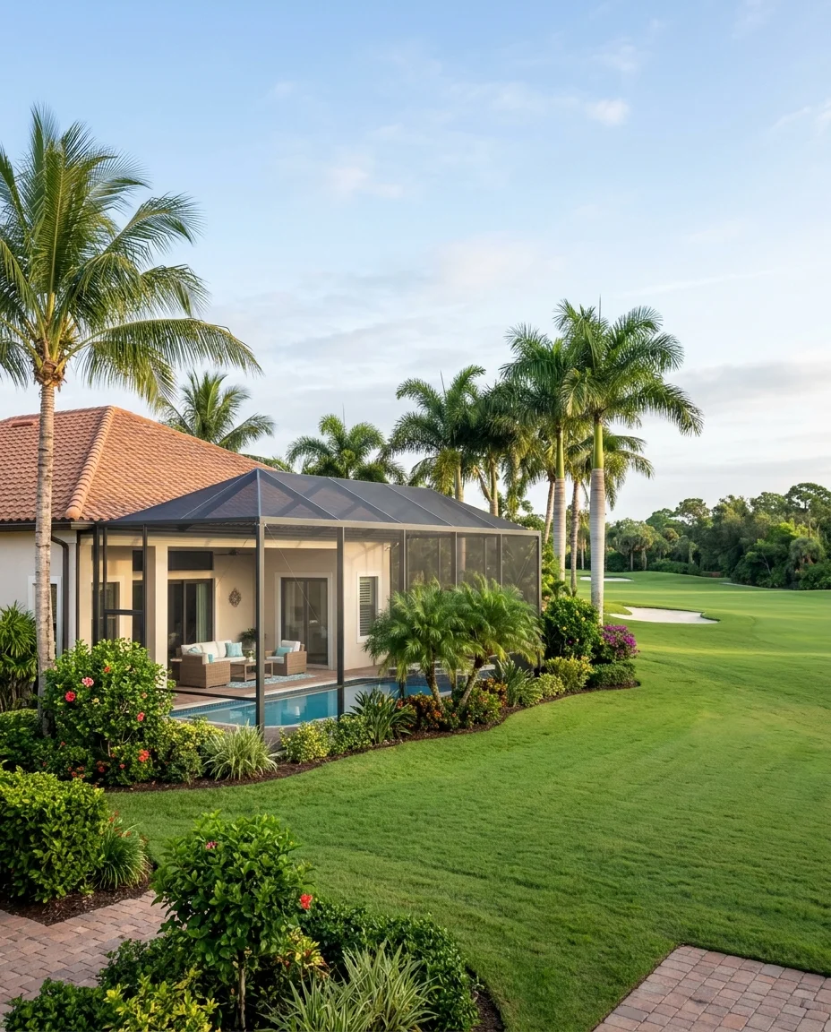 Illustrative photo: golf course homes in Southwest Florida